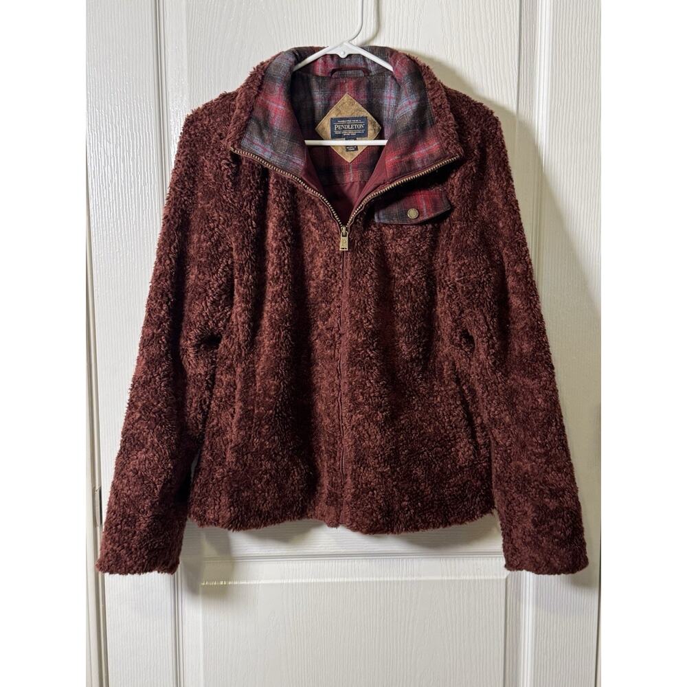 Pendleton Women’s Full Zip Red polyester fleece w… - image 3